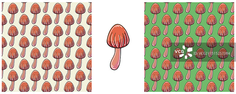 手绘风格无缝图案和印花图片素材