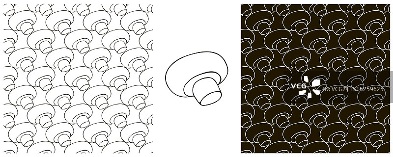 手绘风格单色无缝图案图片素材