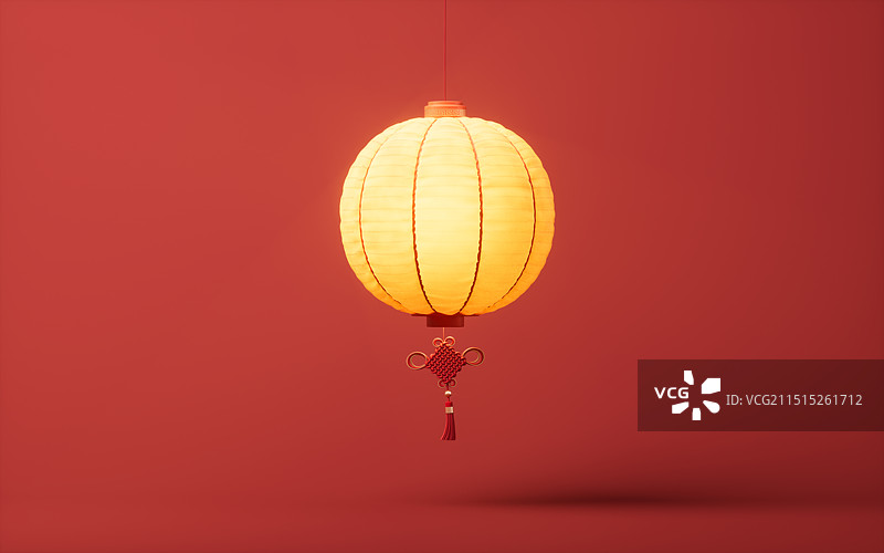 中国风膨胀风格灯笼三维渲染图片素材