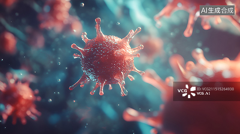 【AI数字艺术】微生物体概念抽象图案图片素材