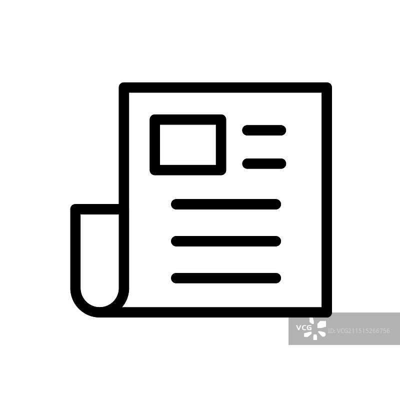 新闻印刷媒体新闻报纸图标集图片素材