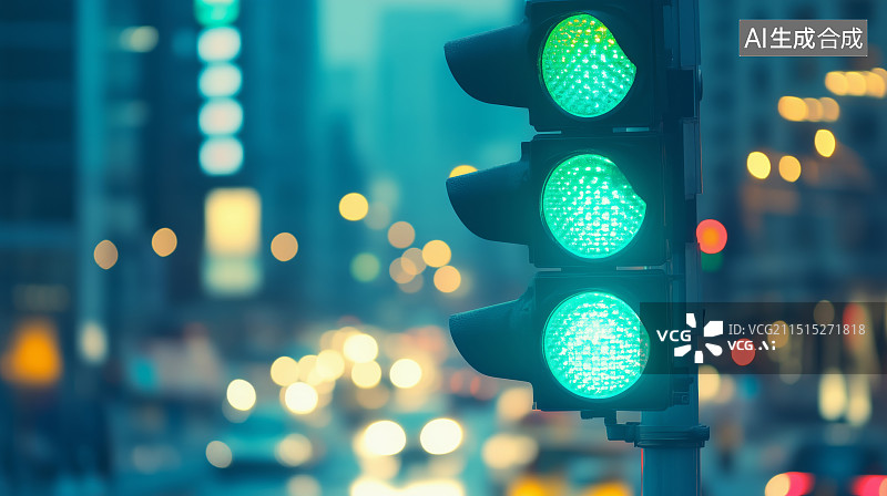 【AI数字艺术】红绿灯图片素材