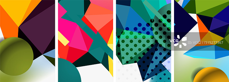 三维球面和三维低多边形设计图片素材