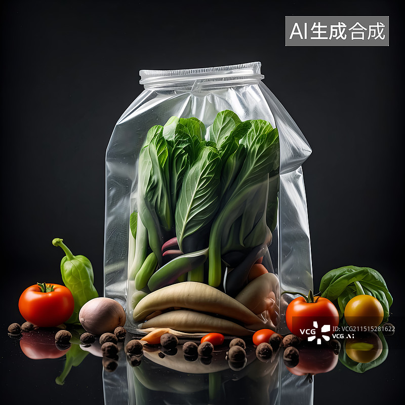 【AI数字艺术】蔬菜水果保鲜概念图图片素材