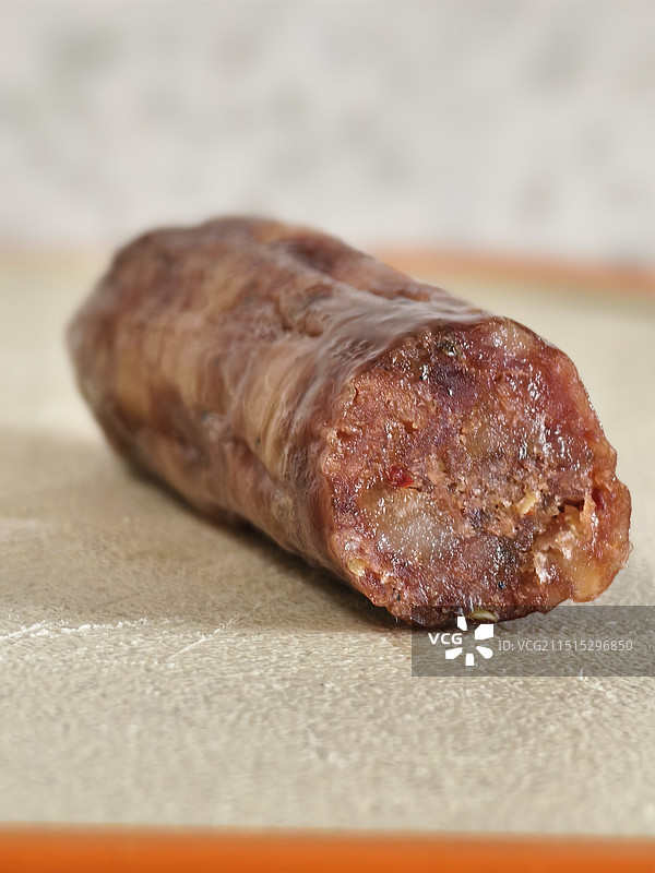 麻辣香肠切片特写图片素材