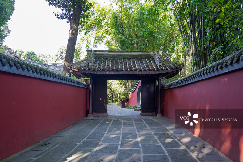 成都杜甫草堂花径图片素材