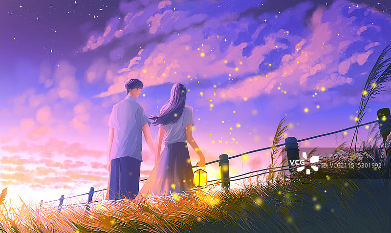 温柔的晚风图片素材