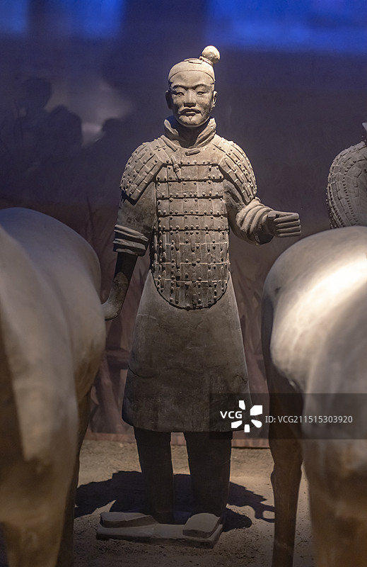 车士俑 秦 西安市临潼区秦始皇陵陪葬坑出土 陕西历史博物馆图片素材