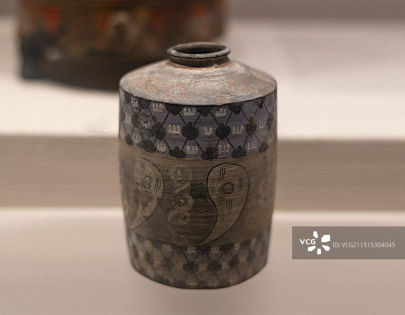 稻字陶囷 汉 榆林市横山区黑石克村出土 陕西历史博物馆图片素材