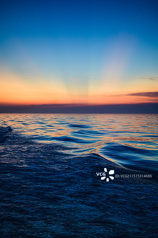 舟山嵊泗 海上日落图片素材