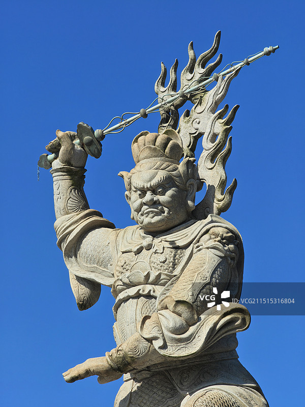 普陀山南海观音大佛前四大天王图片素材