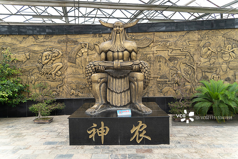 神农雕塑图片素材