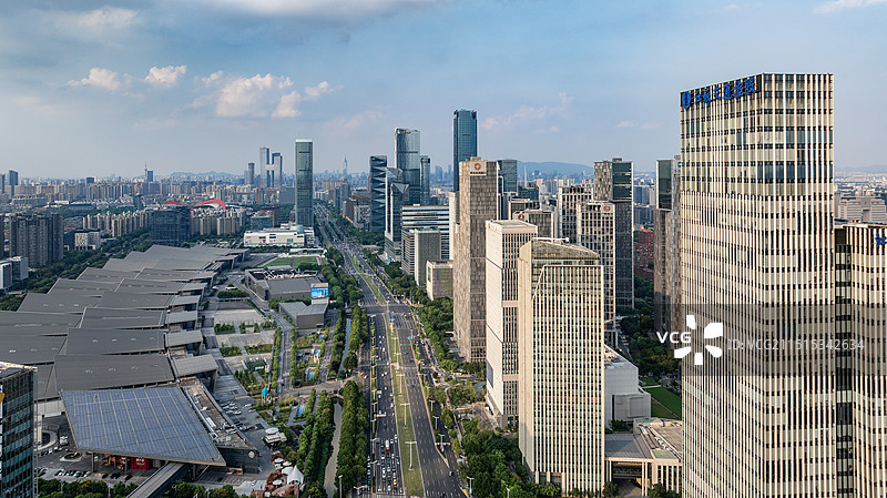 南京河西CBD航拍图片素材