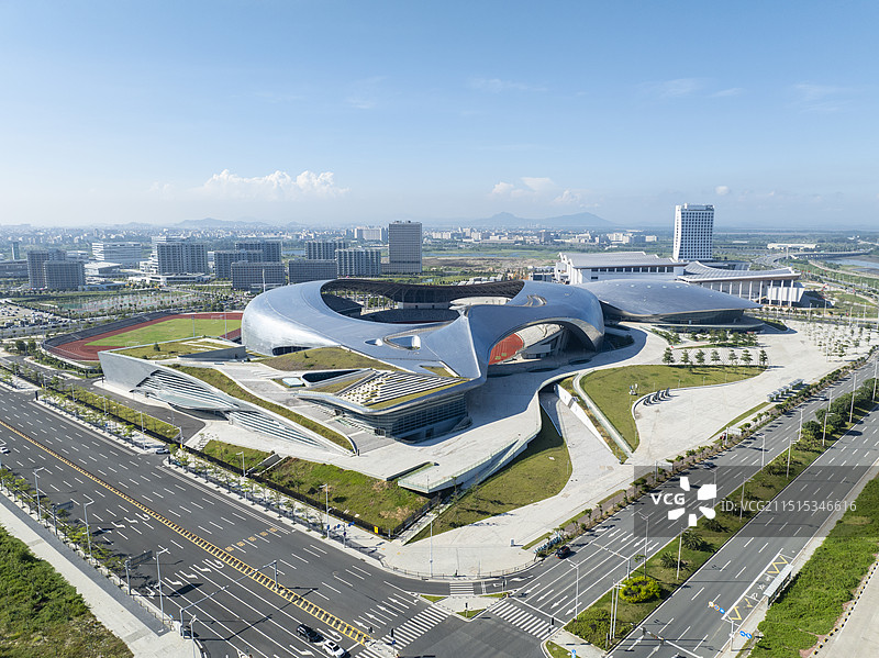 航拍广东汕头体育中心图片素材