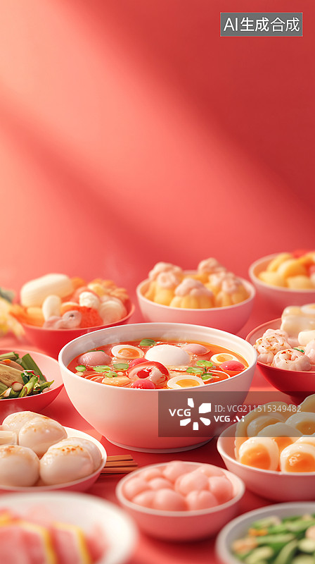 【AI数字艺术】中国传统节日中秋节年夜饭家人团聚插画图片素材