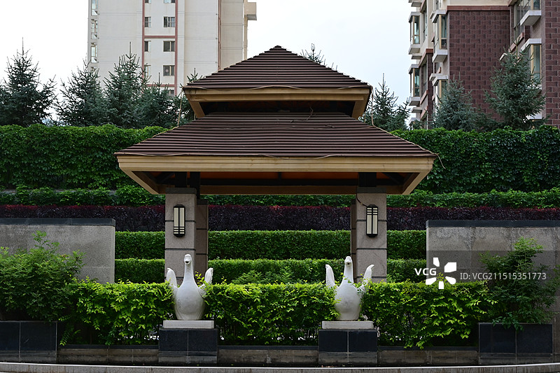 小区一角图片素材