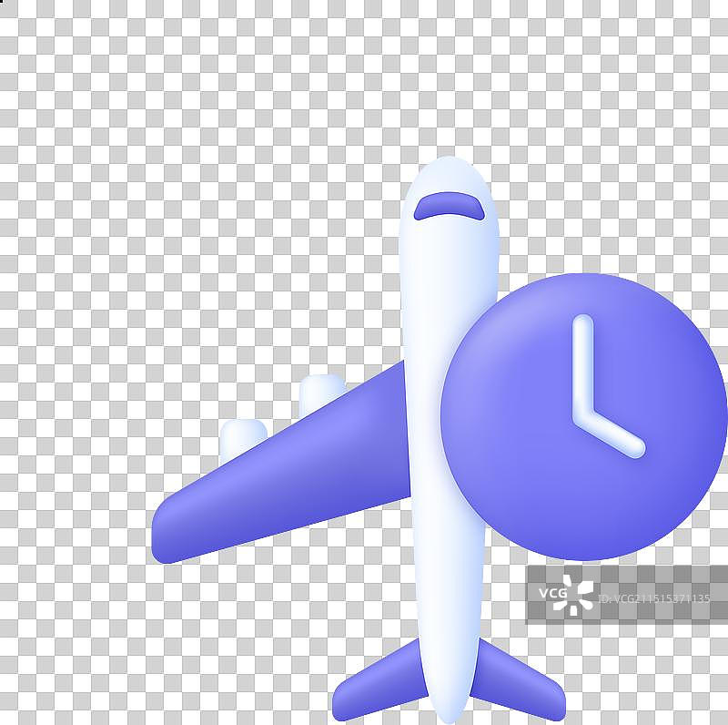 延误的3D飞机图片素材