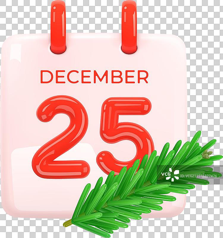 12月25日圣诞节每日日历图片素材