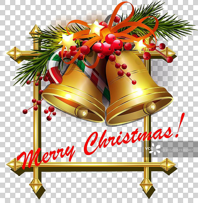 金色圣诞铃铛设计图片素材