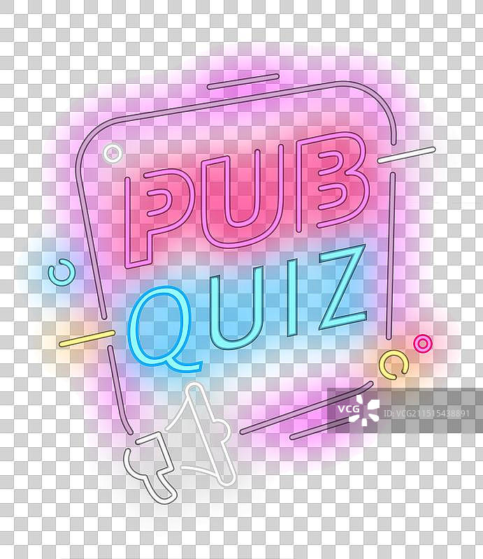 砖墙背景霓虹灯酒吧测验标志矢量图图片素材