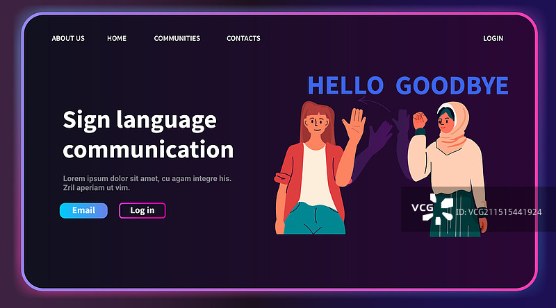 佩戴助听器的混血女性图片素材