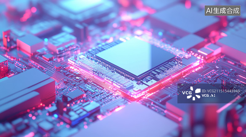 【AI数字艺术】未来科技大数据芯片背景图图片素材
