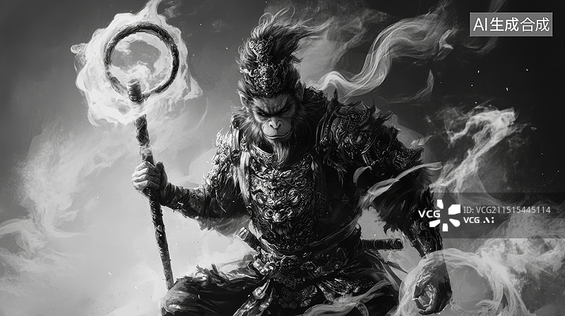 【AI数字艺术】孙悟空，齐天大圣图片素材