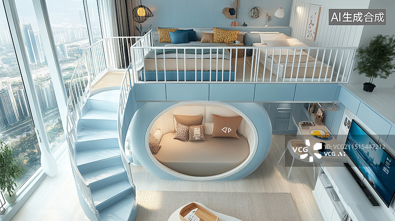 【AI数字艺术】现代医院内部场景图片素材