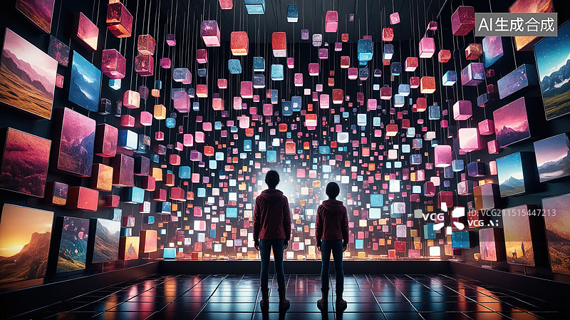 【AI数字艺术】未来科技展览馆图片素材
