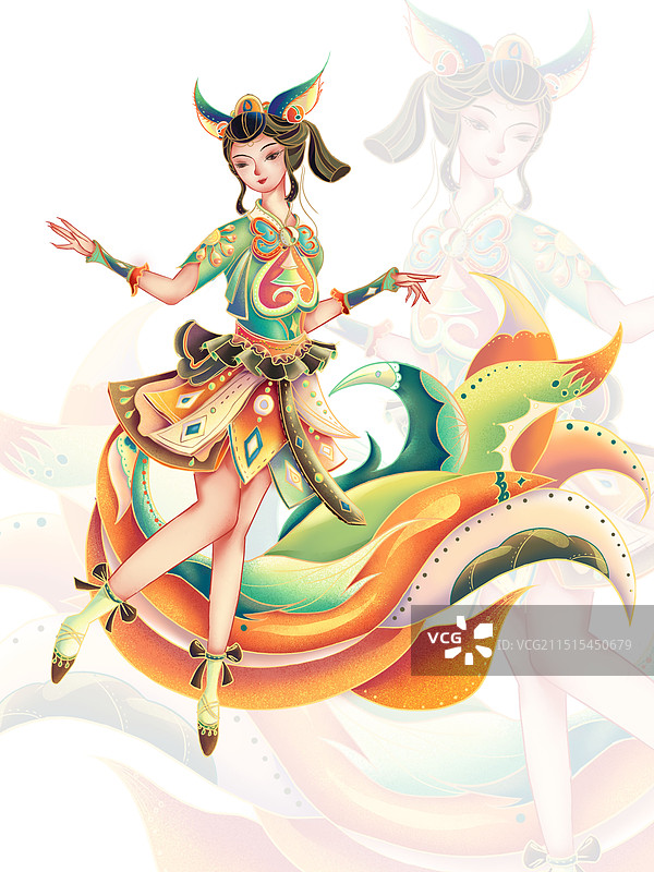 原创国风人物女神插画图片素材