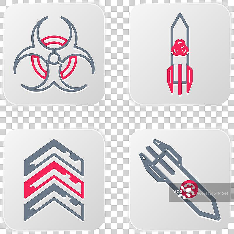 军衔生物危害核火箭图标图片素材