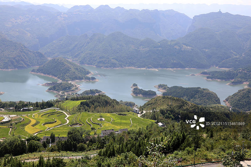 重庆市云阳县4A级景区龙岗景区，云阳国家地质公园图片素材