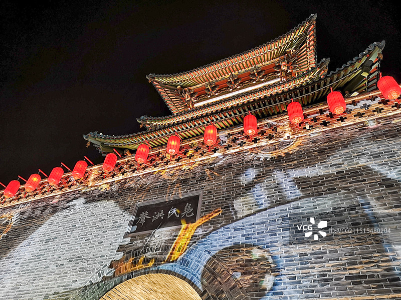 山西太原钟楼街夜景图片素材