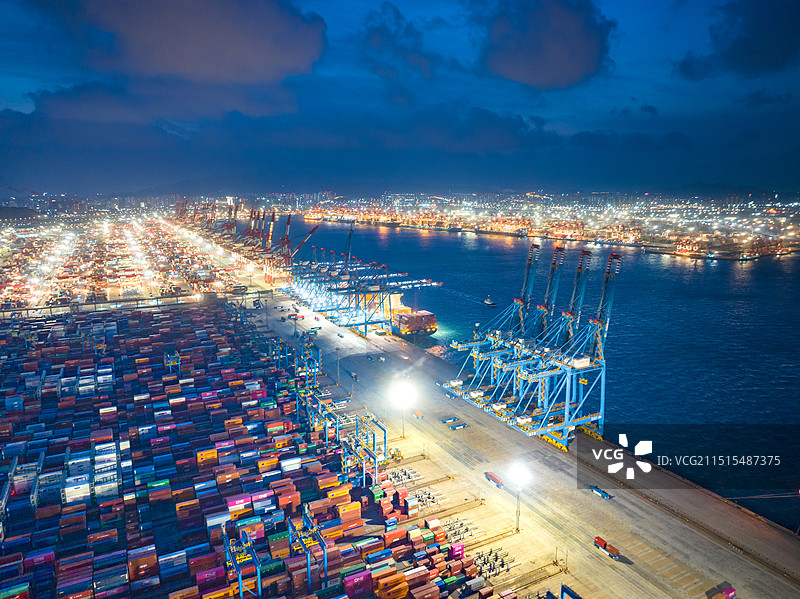 青岛港口码头图片素材