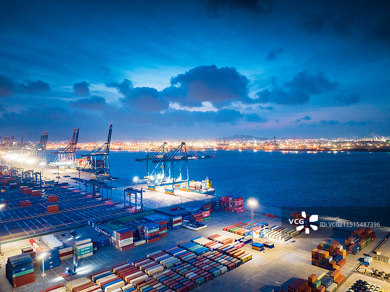青岛港口码头图片素材
