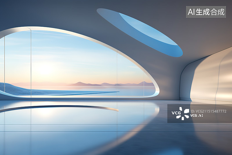 【AI数字艺术】建筑空间图片素材