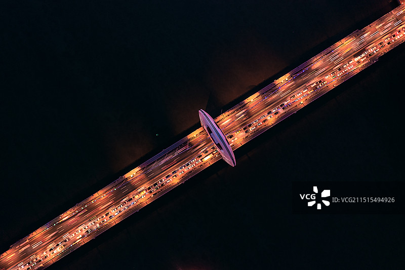 广州猎德大桥航拍视角图片素材