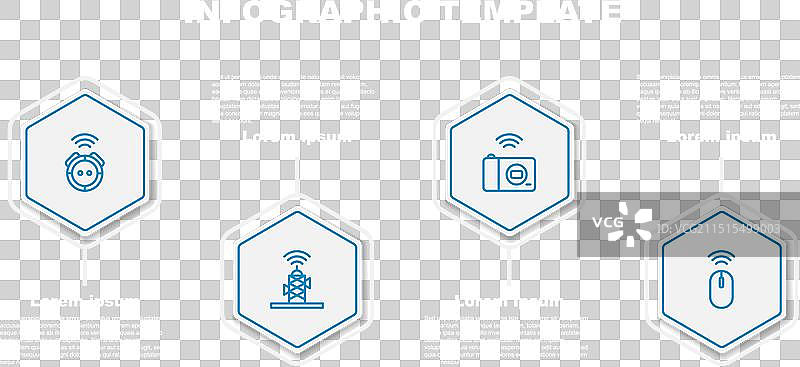 无线天线真空吸尘器机器人线条图片素材