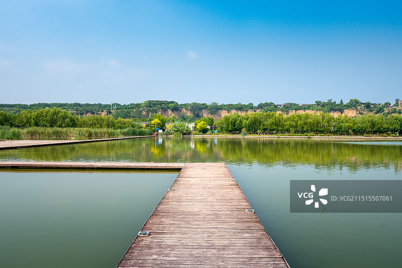 石川河湿地公园 西安市阎良区图片素材