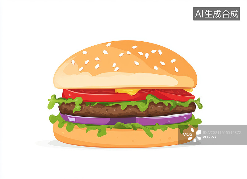 【AI数字艺术】美味汉堡图片素材