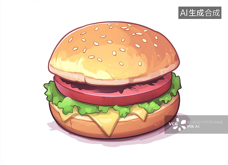 【AI数字艺术】美味汉堡图片素材