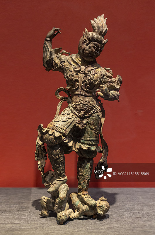 鎏金多闻天王铜像 唐 宝鸡市出土 陕西历史博物馆图片素材