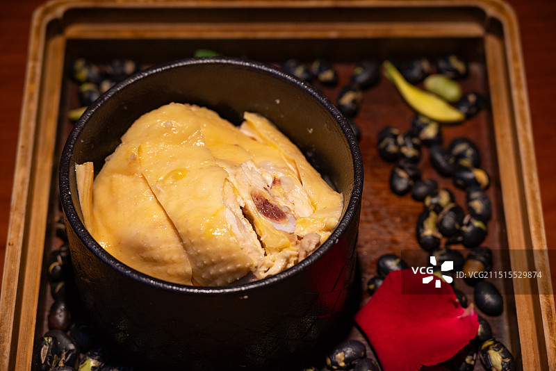 浙江绍兴特色菜花雕醉鸡图片素材