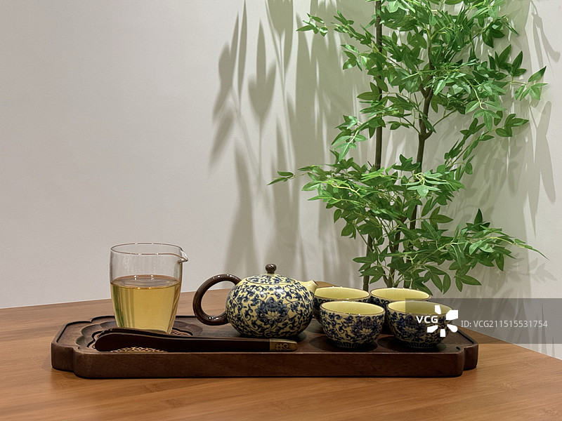 茶室茶具摆拍图片素材
