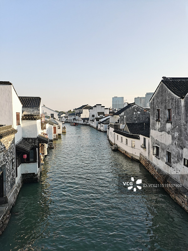 江南水乡七里山塘图片素材