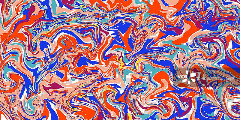 粗野主义抽象波浪色彩绘画背景图片素材