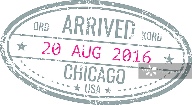 美国签证护照印章旅行复古标志图片素材