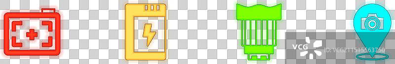 相机照片镜头电池套装图片素材