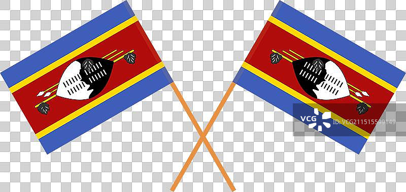 斯威士兰国旗交叉图片素材