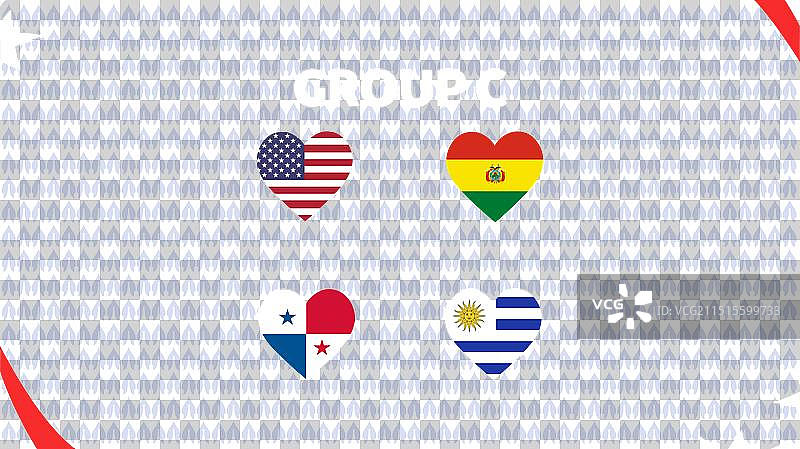 C组标志心形美国橄榄球美国2024图片素材